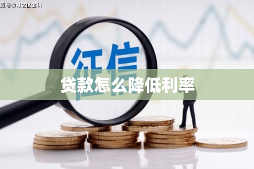 南华贷款怎么降低利率