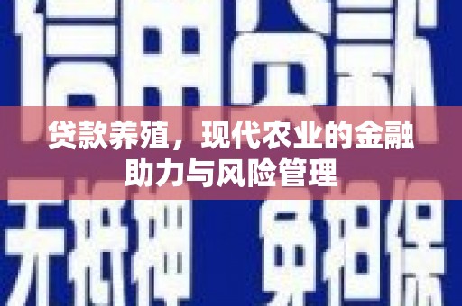 南华贷款养殖，现代农业的金融助力与风险管理