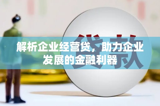 南华解析企业经营贷，助力企业发展的金融利器
