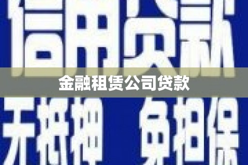 南华金融租赁公司贷款