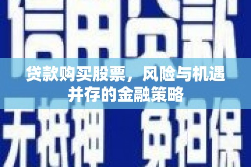 南华贷款购买股票，风险与机遇并存的金融策略
