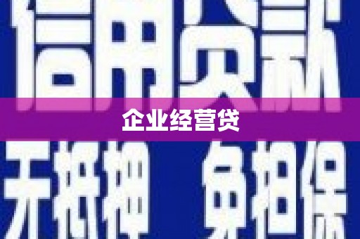 南华企业经营贷