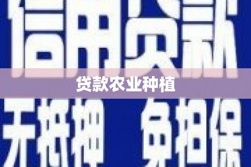 南华贷款农业种植