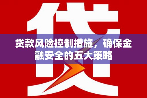 南华贷款风险控制措施，确保金融安全的五大策略
