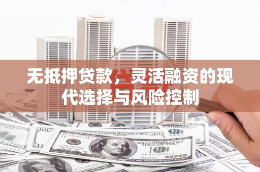 南华无抵押贷款，灵活融资的现代选择与风险控制