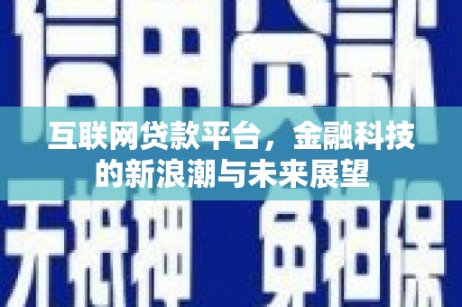 南华互联网贷款平台，金融科技的新浪潮与未来展望