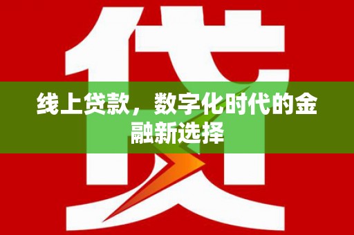 南华线上贷款，数字化时代的金融新选择