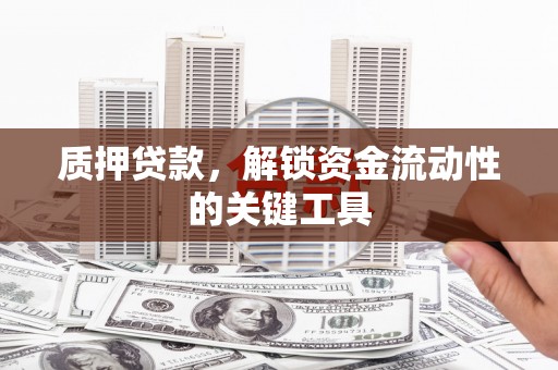 南华质押贷款，解锁资金流动性的关键工具