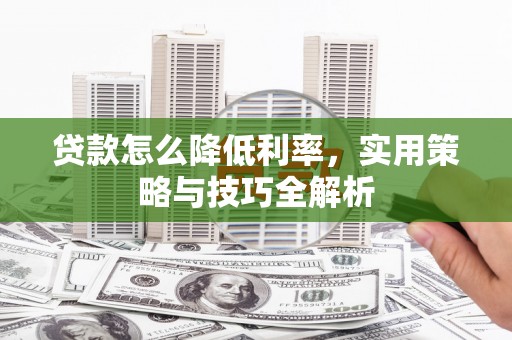 南华贷款怎么降低利率，实用策略与技巧全解析